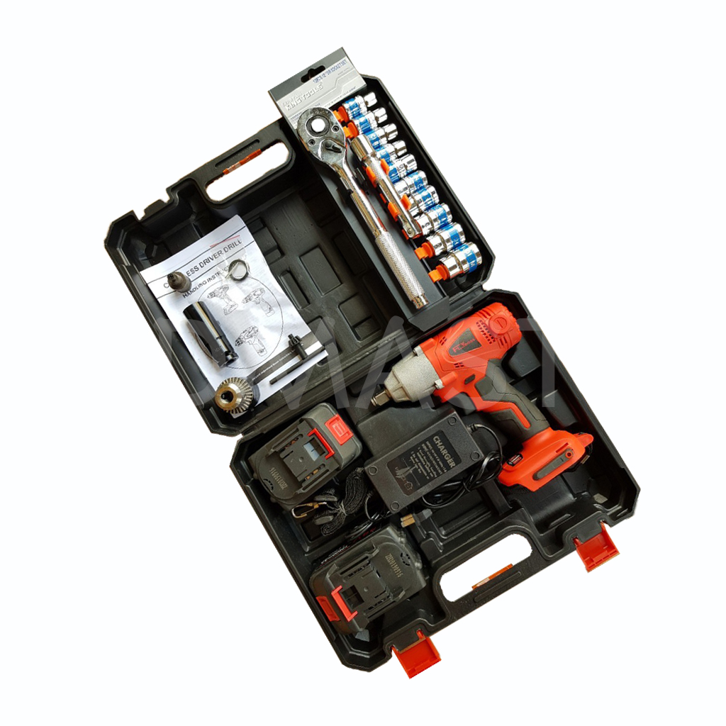 🏁บล็อกแบต Flyboss 99v 2in1 🏁มาพร้อมหัวถอดบล็อกล้อรถและหัวสว่าน ตัวเดียวใช้ได้ถึง 2 แบบ คุ้มสุดๆ จะถอดล้อกระบะ รถเก๋ง หรือจะเปลี่ยนหัวใช้เ