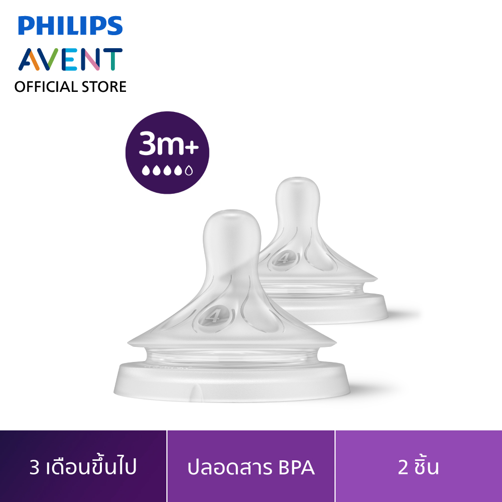 Philips Avent ฟิลิปส์ เอเวนท์ จุกนม Natural Response ไม่ดูดไม่ไหล จุกการไหลระดับ 1-6