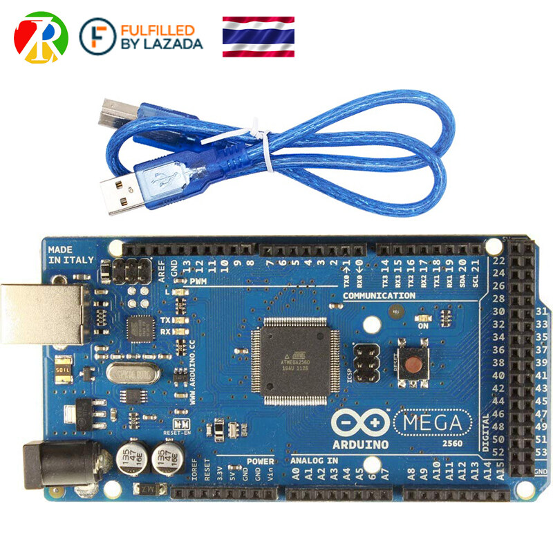 บอร์ด Arduino MEGA2560 MEGA 2560 R3  ATmega2560-16AU พร้อมสาย USB 1 ชุด