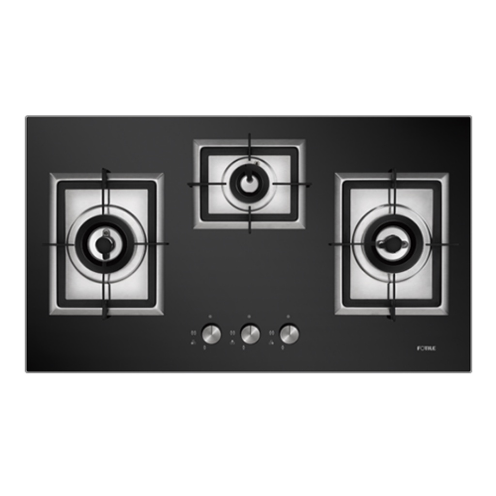 Fotile Gas Stove Gag86309 86 Cm. Glass Gas Stove with 3 Eps Burners, Strong and Efficient Fire, Energy Saving, Safe. ราคา 19,900 บาท*ส่งฟรี