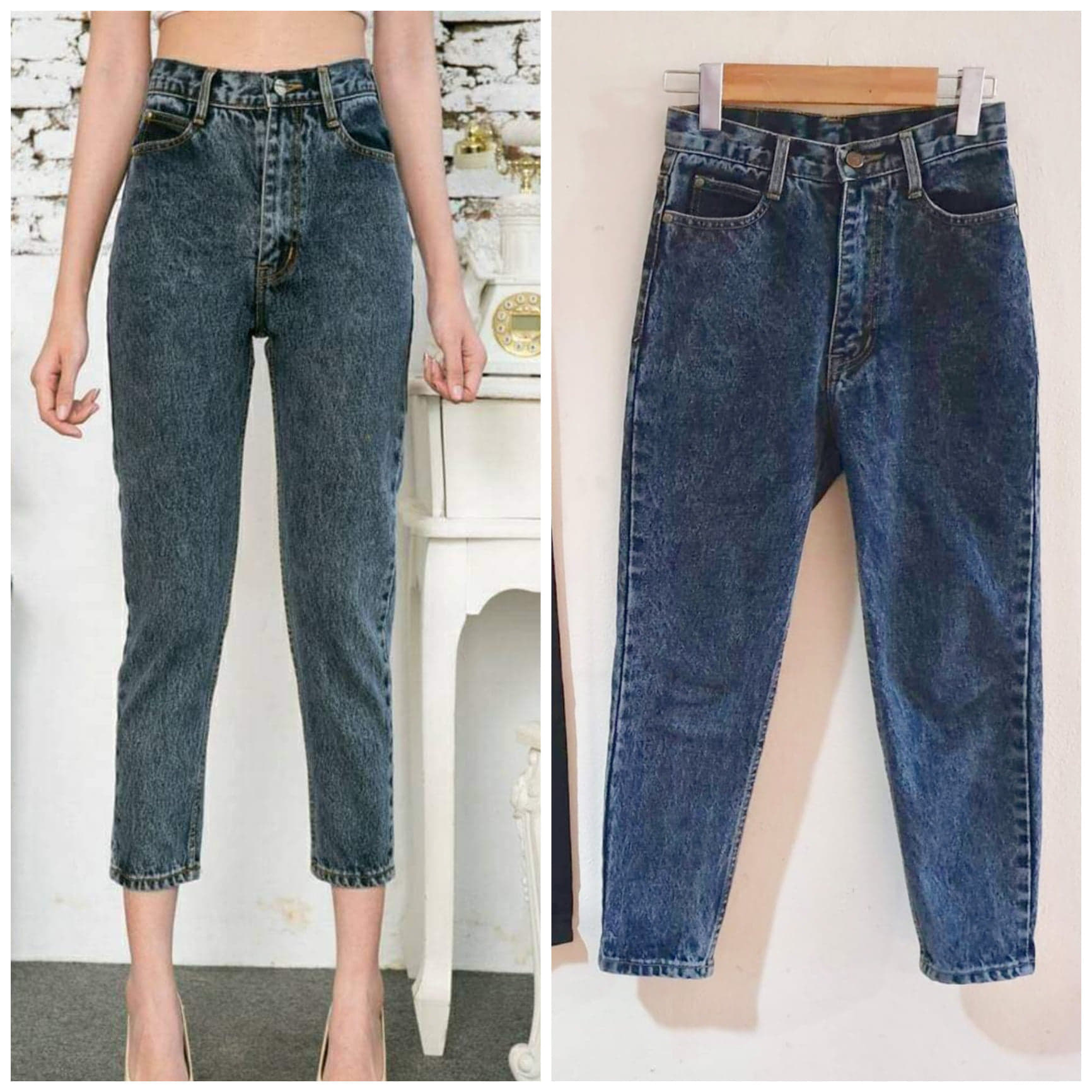 [ส่งฟรี] Fineday Jeans[10สี ไซส์ S-6XL) กางเกงยีนส์ผู้หญิง ป้ายกวาง บอยเฟรนด์ สลิมเข้ารูป แบบเรียบ เอวสูง ผ้านิ่มไม่ยืด กางเกงผู้หญิง