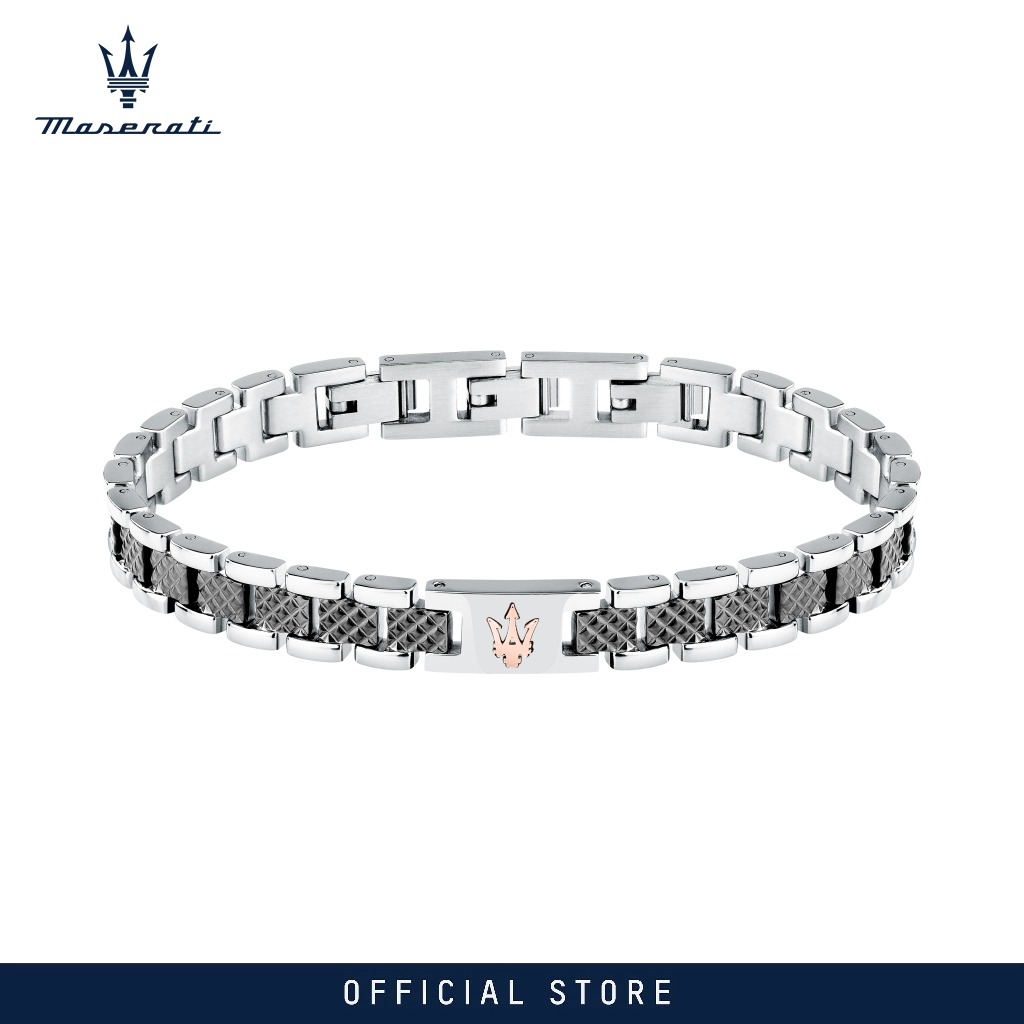 Masurati jewels 215mm men's stainless steel bracelet, Silver & Gold, jm225avd86 (adjustable) ราคา 4,444 บาท*ส่งฟรี