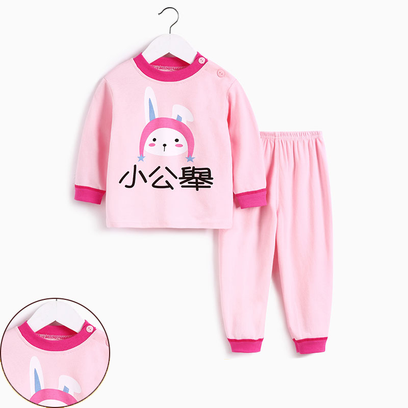 Babyonline(Y278)A4เช็ทชุดเสื้อแขนยาวและกางเกงขายาวผ้านุ่มลายการ์ตูน