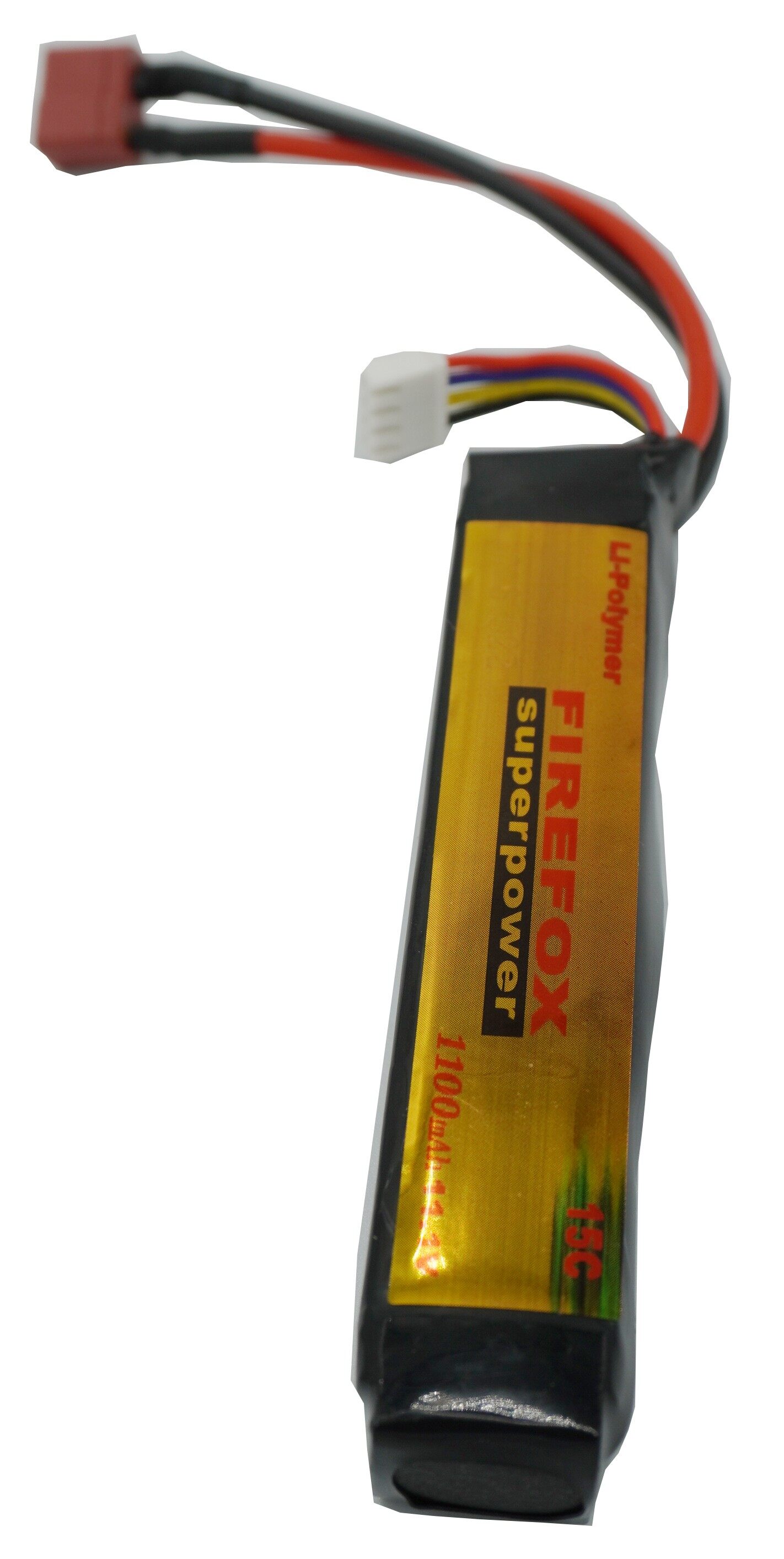 แบตลิโพ Battery FireFox Li-Polymer 15C / 1100mAh 11.1V สำหรับปืนบีบีกันตระกูลไฟฟ้า