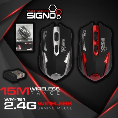 SIGNO เม้าส์ไร้สาย รุ่น WM-191/WM-181/WM-130 Wireless Gaming Mouse