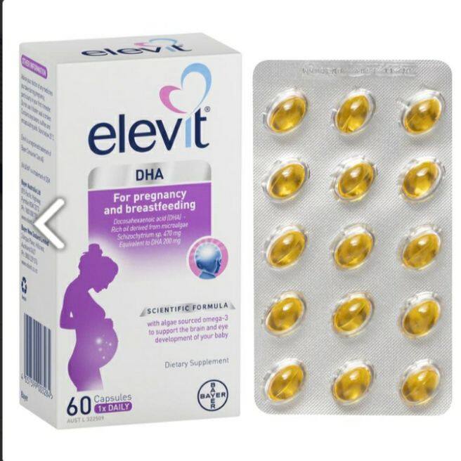 Elevit pregnancy and breastfeeding with DHA 60caps exp  30/11/2021