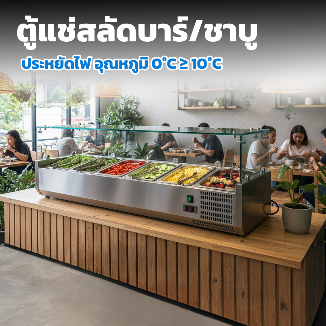Vrx Salad Bar Cabinet | Salad Bar | Salad Cooler | Salad Cabinet | Freezer | Display Cabinet | Save Energy | Wholesale Price from the Factory | Free Delivery! ราคา 25,990 บาท*ส่งฟรี