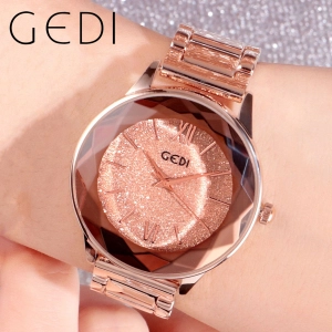 สินค้า GEDI 81006 มาใหม๊ใหม่  นาฬิกาข้อมือผู้หญิง สายแสตนเลส งามสง่า(มีการชำระเงินเก็บเงินปลายทาง)แท้100% นาฬิกาแฟชั่น