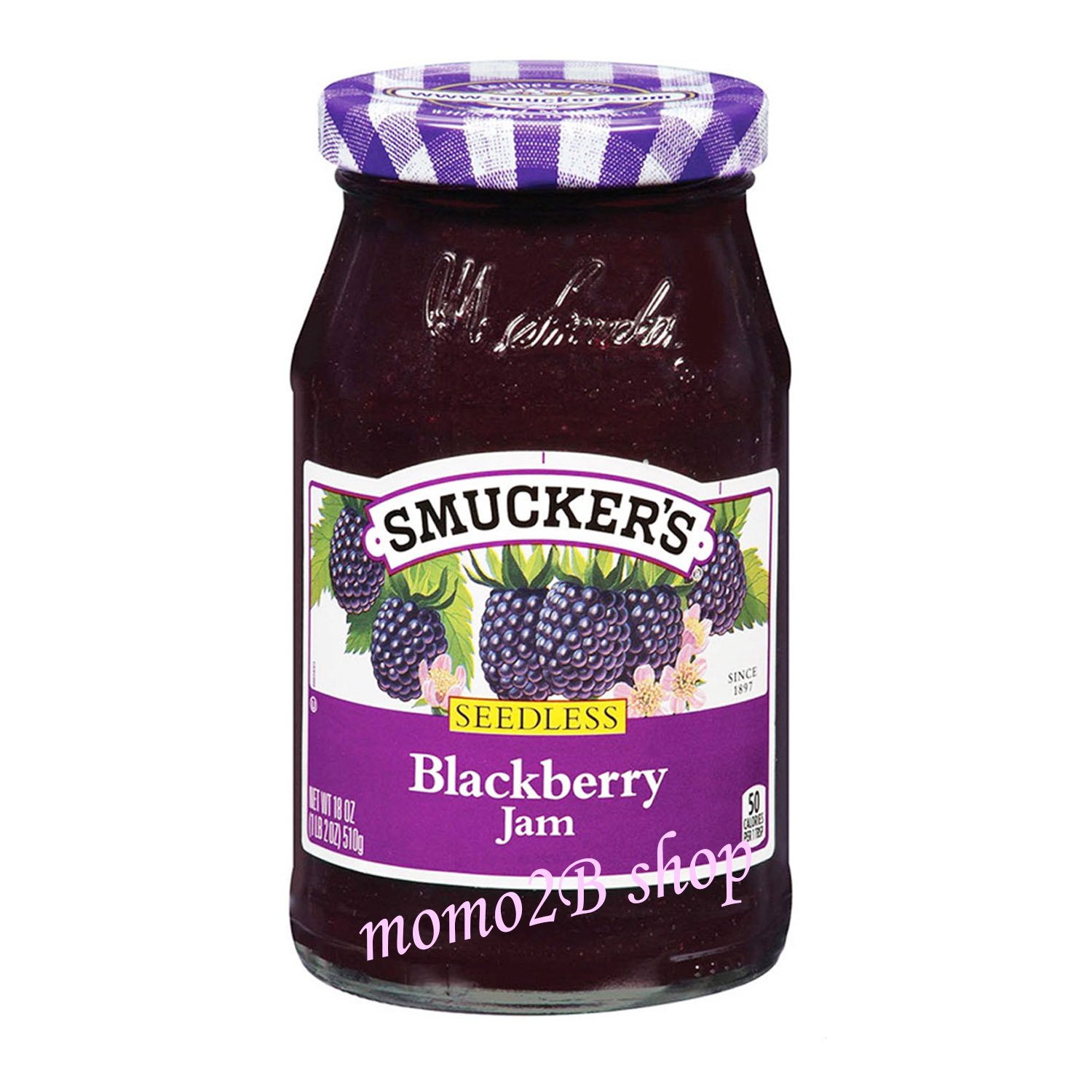 Smucker’s Jam สมักเกอร์ แยมผลไม้ รสแบล็กเบอร์รี ขนาด 340 กรัม (1 กระปุก)