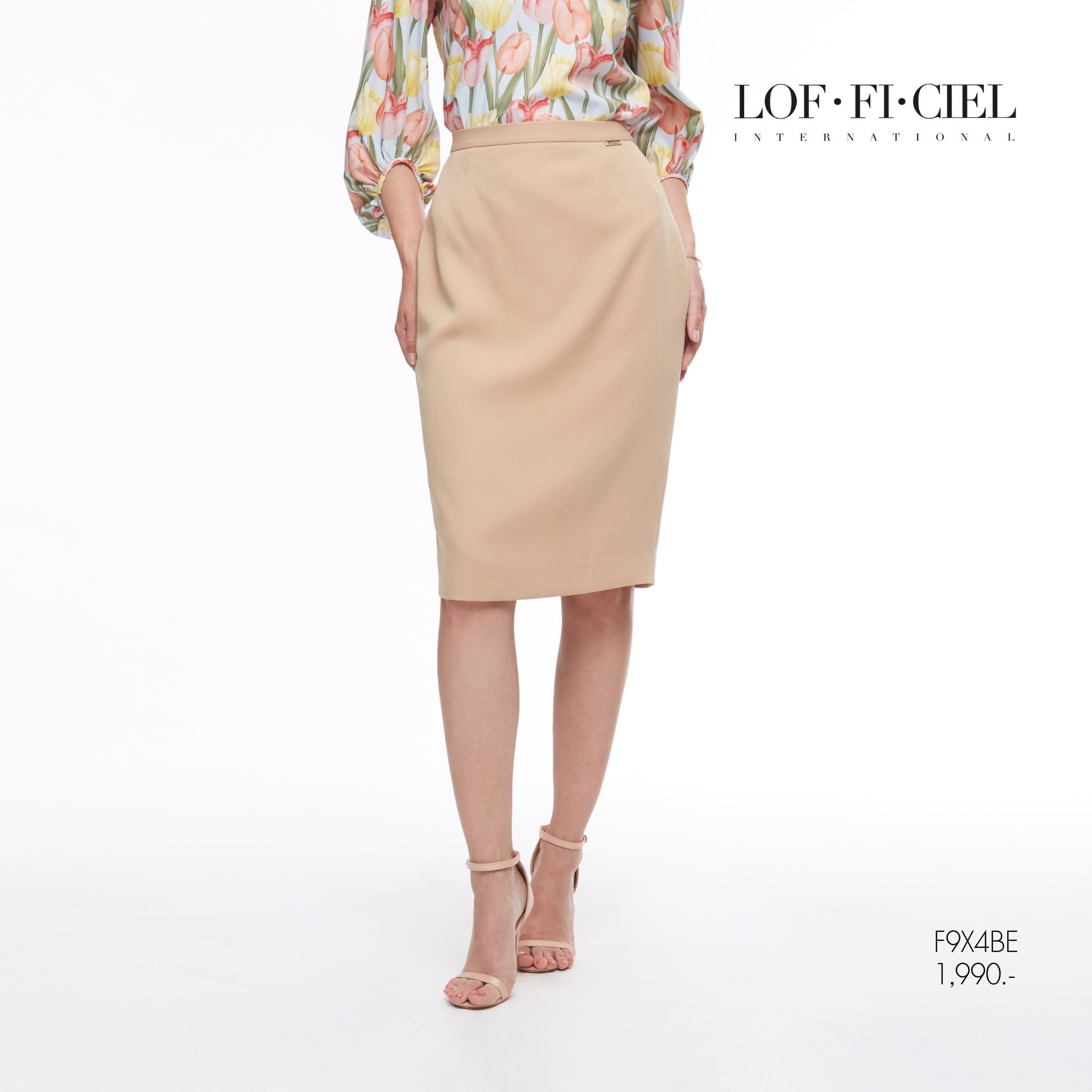 LOF-FI-CIEL woman's pants Jubilee Basic skirt กระโปรง สั้น สีเบจ F9X4BE ราคา 1,990 บาท*ส่งฟรี