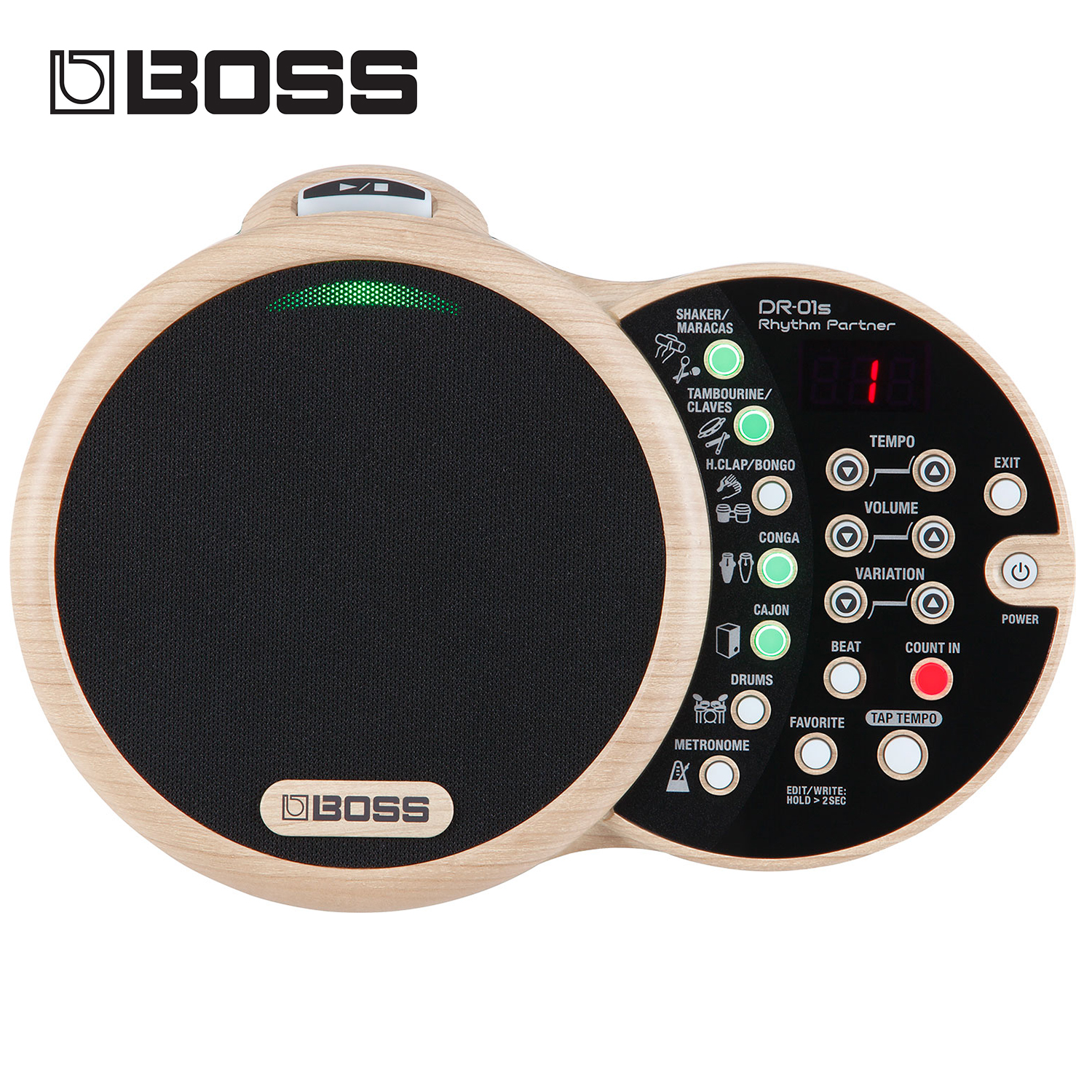 Boss® DR-01S Rhythm Partner Acoustic Music Rhythm Machine with Organic Sounds, Flexible Patterns and Pedal Inputs + Free Adapter & Manual **1 Year Warranty** ราคา 12,243 บาท*ส่งฟรี