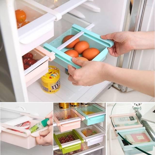 ลิ้นชักเพิ่มที่เก็บของในตู้เย็น ลิ้นชักเก็บของใต้โต๊ะ อเนกประสงค์ ช่วยให้ประหยัดพื้นที่