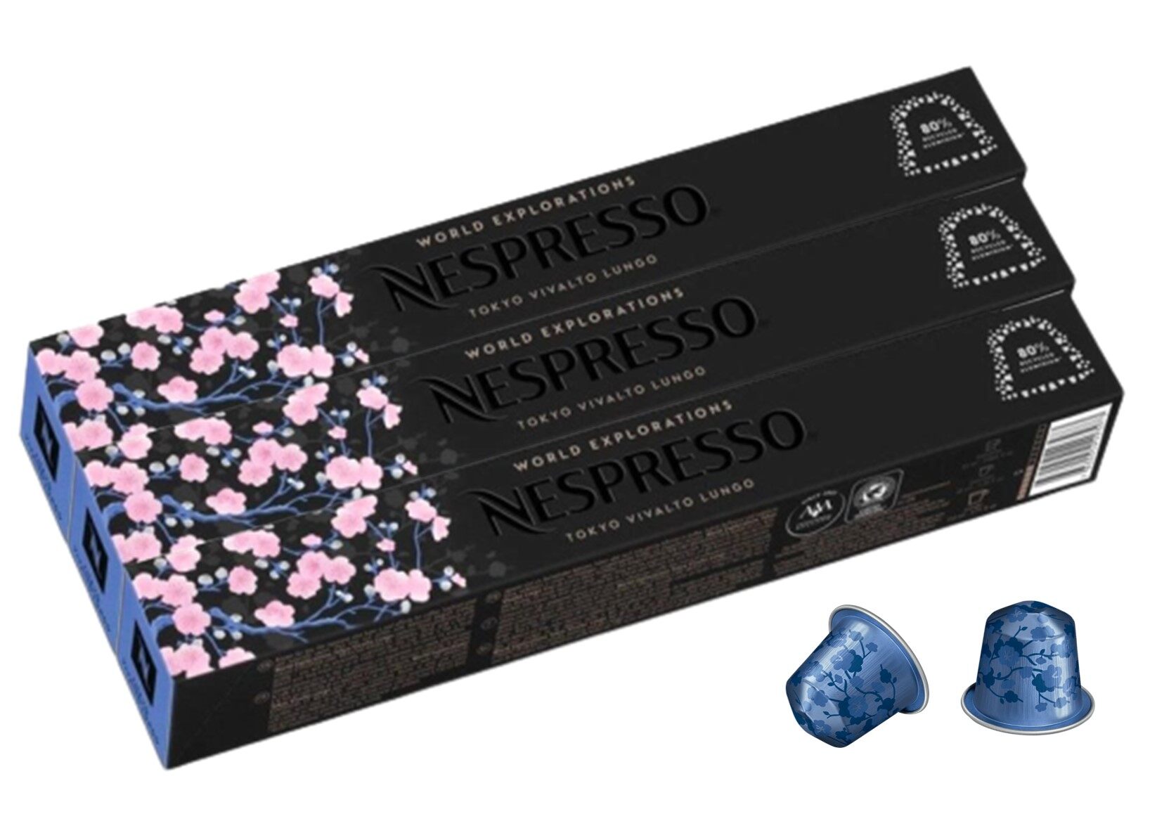 Nespresso TOKYO VIVALTO LUNGO Capsule Ground Coffee เนสเพรสโซ โตเกียว วีวอวโต ลุงโก แคปซูลกาแฟ 30 Capsules ราคา 961 บาท*ส่งฟรี