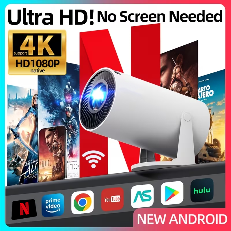 Hy300 Projector 4K Wifi/5G Android 11.0 Supports Bluetooth Connection 1080P Projector for Mirroring Android/Ios Mobile Phones Hdmi/Usb Interface ราคา 1,050 บาท*ส่งฟรี