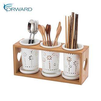 bamboo Tableware Organizer สินค้าไม้ไผ่ เซรามิคคุณภาพดี ที่ใส่ช้อนส้อม ที่ใส่ตะเกียบ