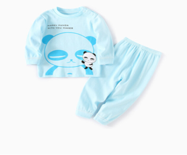 Babyonline(Y278)A4เช็ทชุดเสื้อแขนยาวและกางเกงขายาวผ้านุ่มลายการ์ตูน