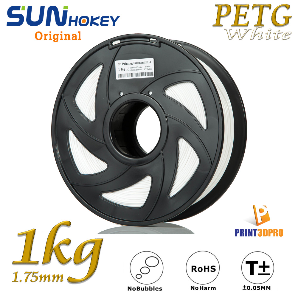 Sunhokey Filament PETG 1kg 1.75mm High Purity , High Precision , High Quality , High Toughness