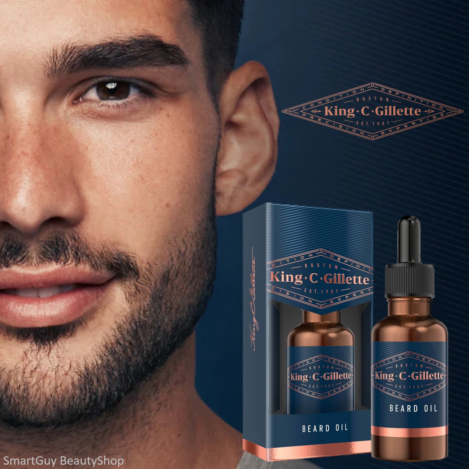 King C Gillette Beard Oil 30ml ผลิตภัณฑ์บำรุงหนวดเคราให้อ่อนนุ่มเงางามสูตรพรีเมี่ยมจากต่างประเทศ ราคา 1,390 บาท*ส่งฟรี