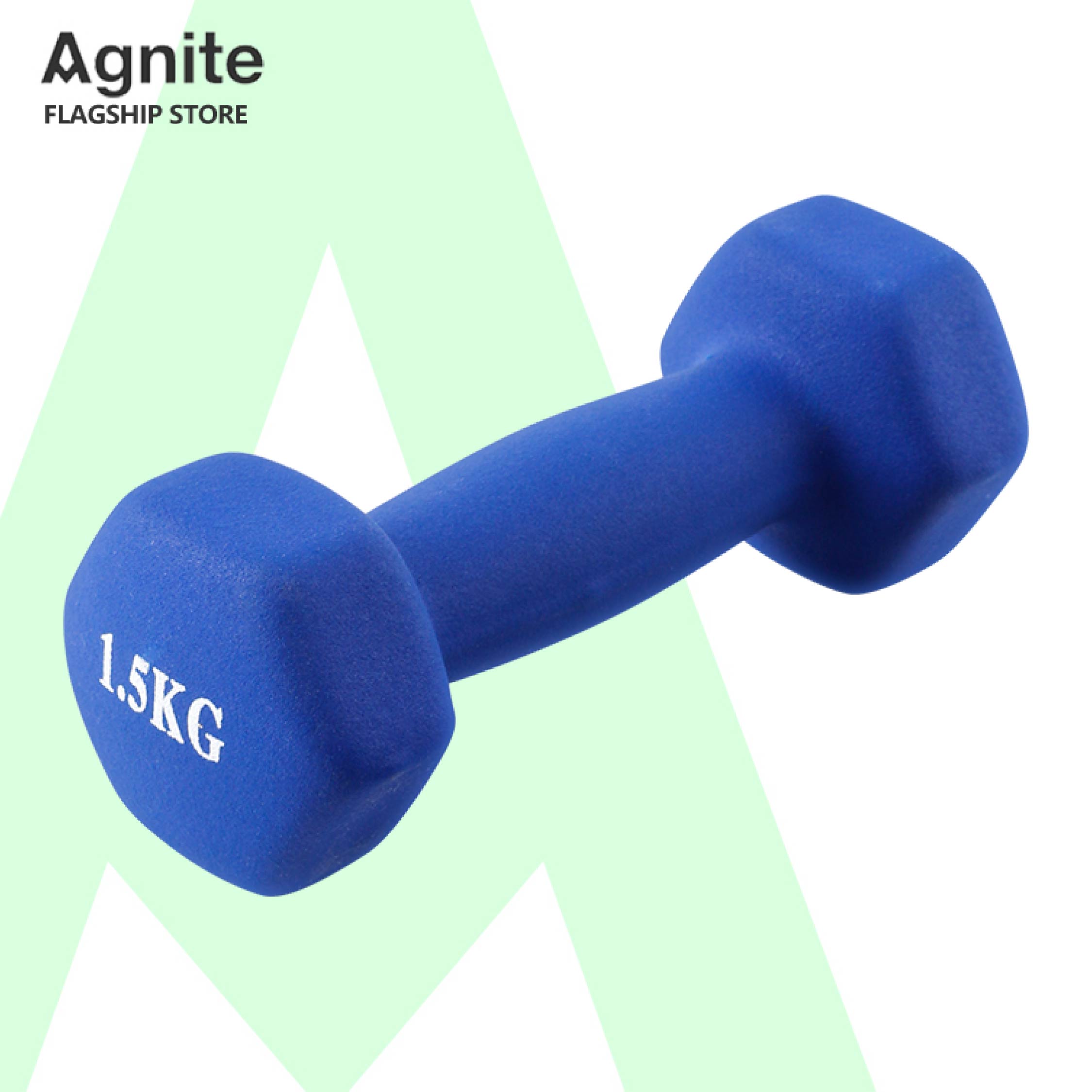 Agnite ดัมเบลออกกำลังกาย 1Kg 1.5Kg 2Kg ดัมเบลยาง ดัมเบล ดัมเบลสร้างกล้ามเนื้อ ดัมเบลฟิตเนส เสริมสร้างกล้ามเนื้อ ขนาดกระทัดรัด Dumbbell - ยี่ห้อ Agnite ราคา 39 บาท*ส่งฟรี