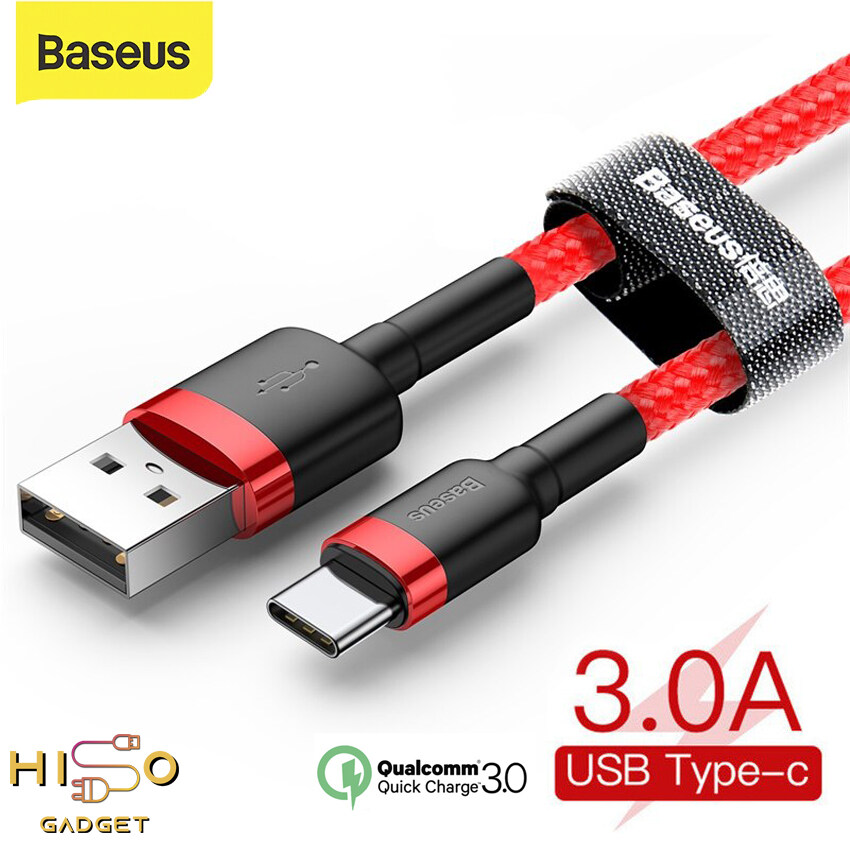 Baseus สายชาร์จเร็ว Usb Type-C สายชาร์จ ความยาว 1เมตร สายชาร์จคุณภาพสูงยาว สายชาร์จเร็ว สายถัก Fast Charge Data Cable. 