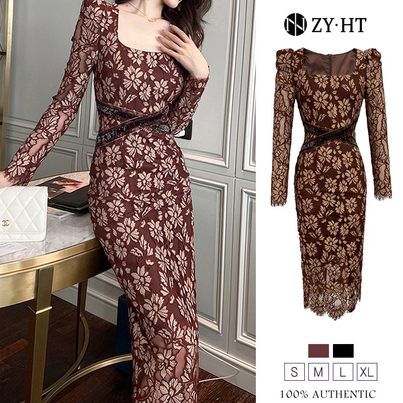 ZY.HT EraVogue เดรสรัดรูป เดรสยาว เดรสสีดำ เดรสสีน้ำตาล เดรสลูกไม้ เดรสไปงานแต่ง ชุดออกงาน เดรสเซ็กซี่ เดรสเกาหลี เดรสออกงาน เดรสผู้หญิง 20024 ราคา 1,555 บาท*ส่งฟรี