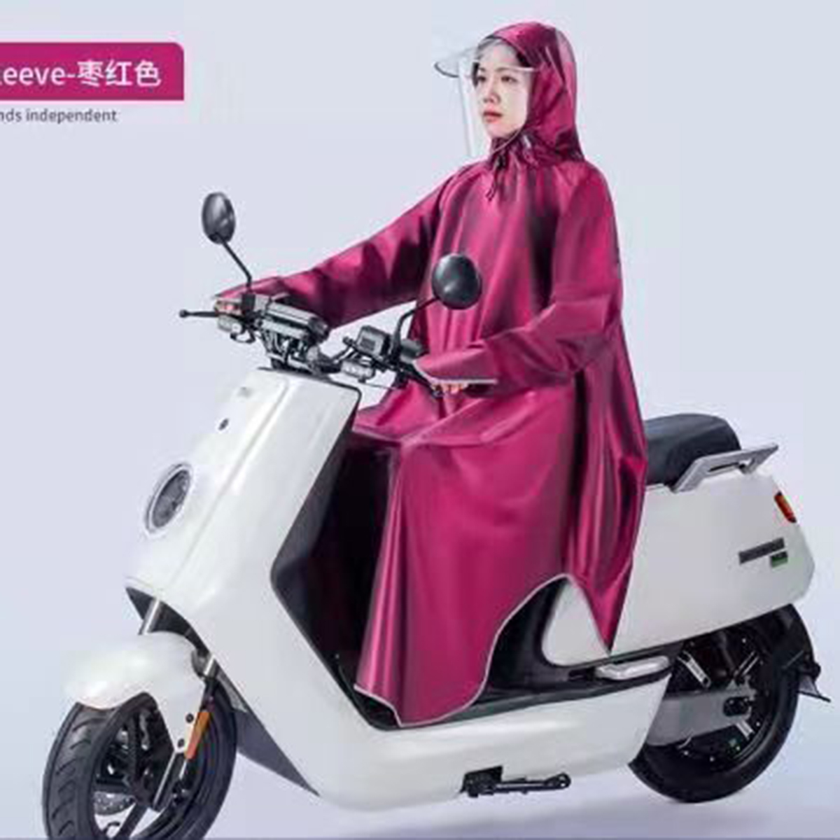 เสื้อกันฝน แบบหนา มีฮู้ด สีชมพู สําหรับผู้ใหญ่ ใส่ขับรถได้ กันฝนทั้งตัว ไม่เปียก ไม่ขาดง่าย พร้อมส่ง