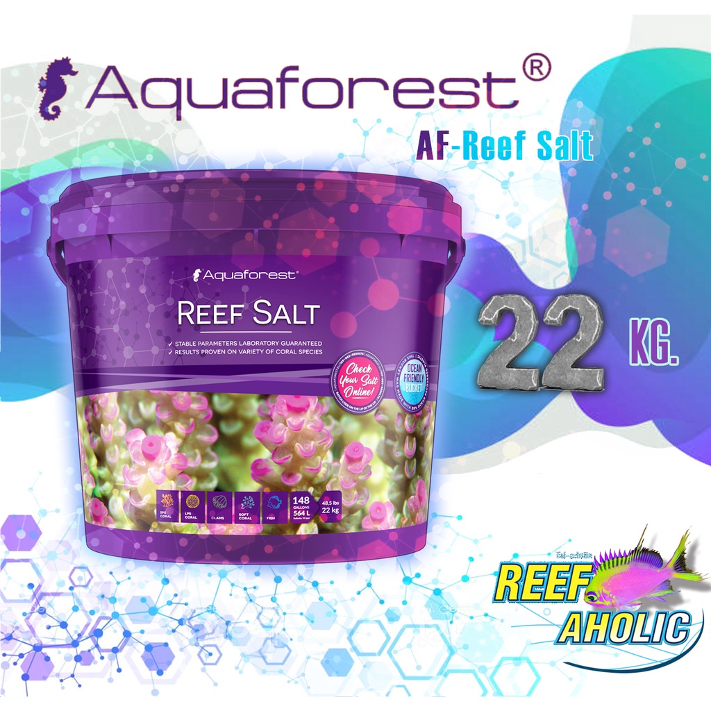 Reef-Aholic Aquaforest Reef Salt 22 Kg. เกลือทะเลที่เปลี่ยนน้ำกี่ครั้งก็ต้อง WOW!! ราคา 2,880 บาท*ส่งฟรี