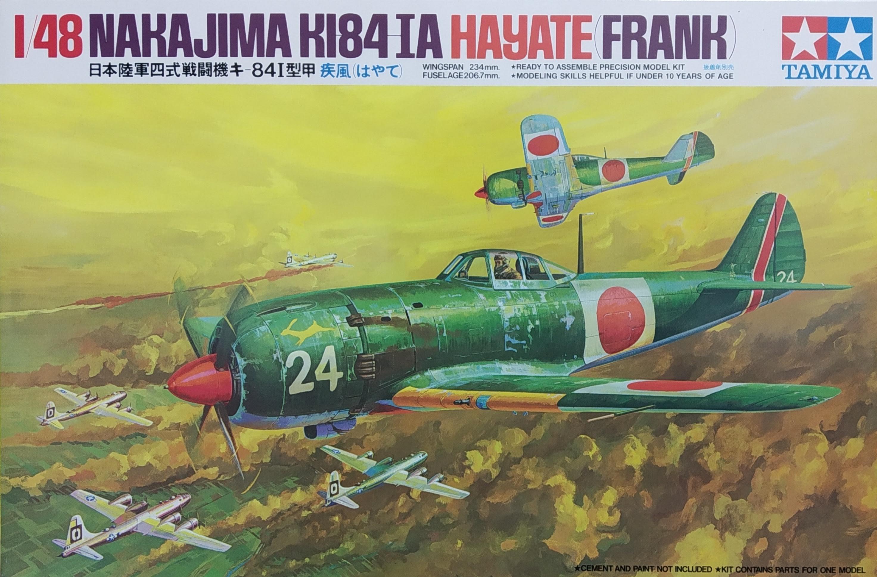 โมเดลเครื่องบินขับไล่Nakajima Ki-84 IA Hayate (Frank) ขนาด 1/48 Tamiya
