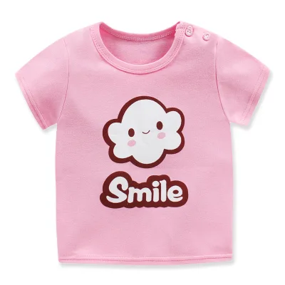 Short sleeve childrens clothing cartoon Cute girl clothes Cotton short sleeve baby clothes (4)
