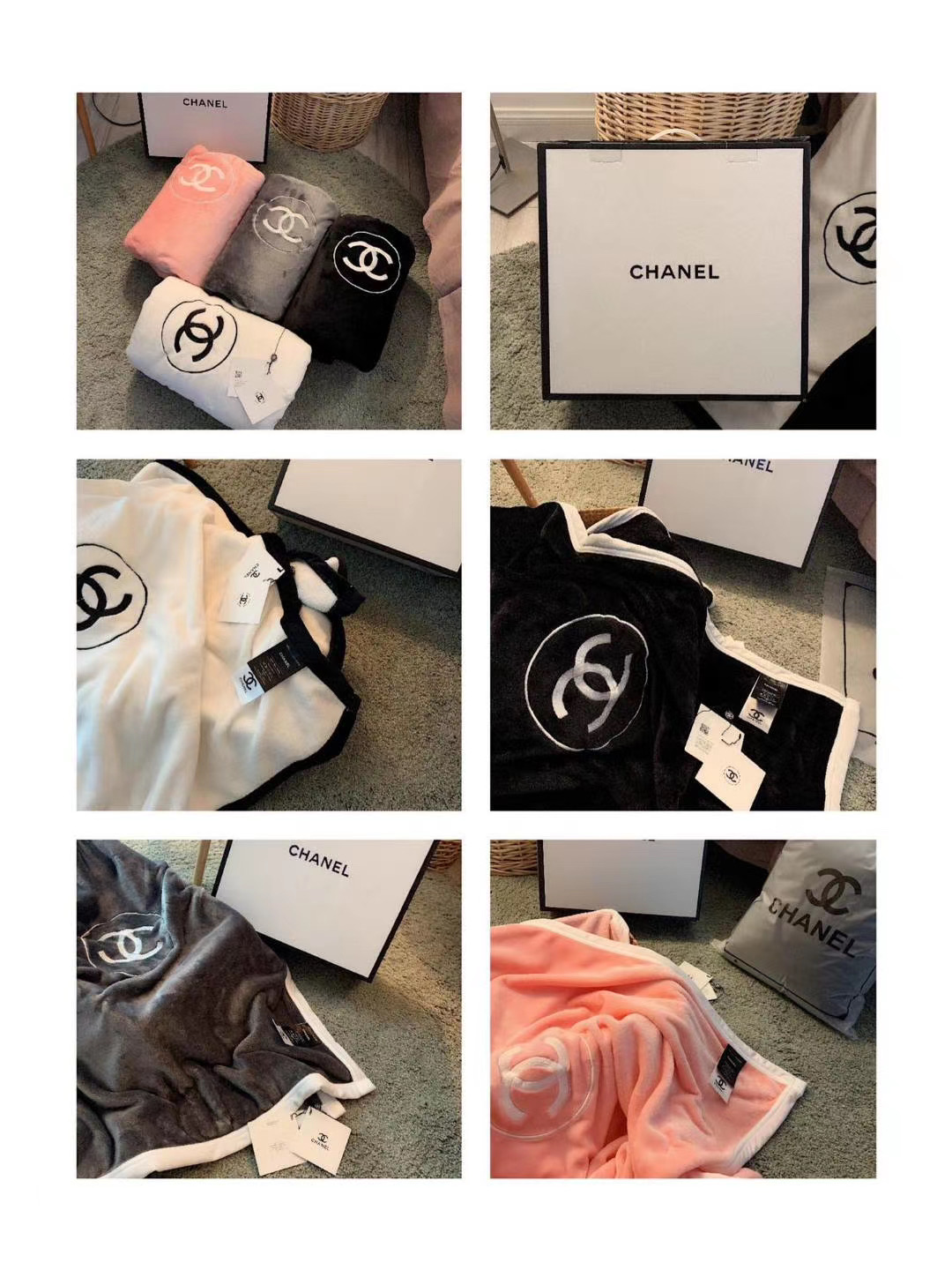 ผ้าห่ม ผ้าห่มนาโน ผ้าห่ม CHANEL ผ้าห่มแบรนด์เนม ชุดผ้าปูที่นอน รัดมุม ชุดที่นอน Fitted sheet คุณภาพดี เกรดAAA ราคาถูกดี