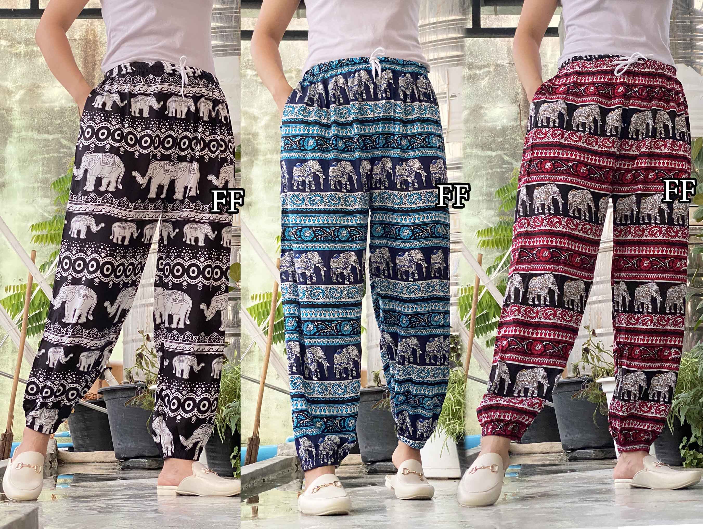 โปรโมชั่น Flash Sale : กางเกงลายช้าง กางเกงขายาวผ้าสปัน กางเกงเกงช้างไทยใส่สบายใส่อยู่บ้านก็ได้ใส่ไปเที่ยวก็ดี