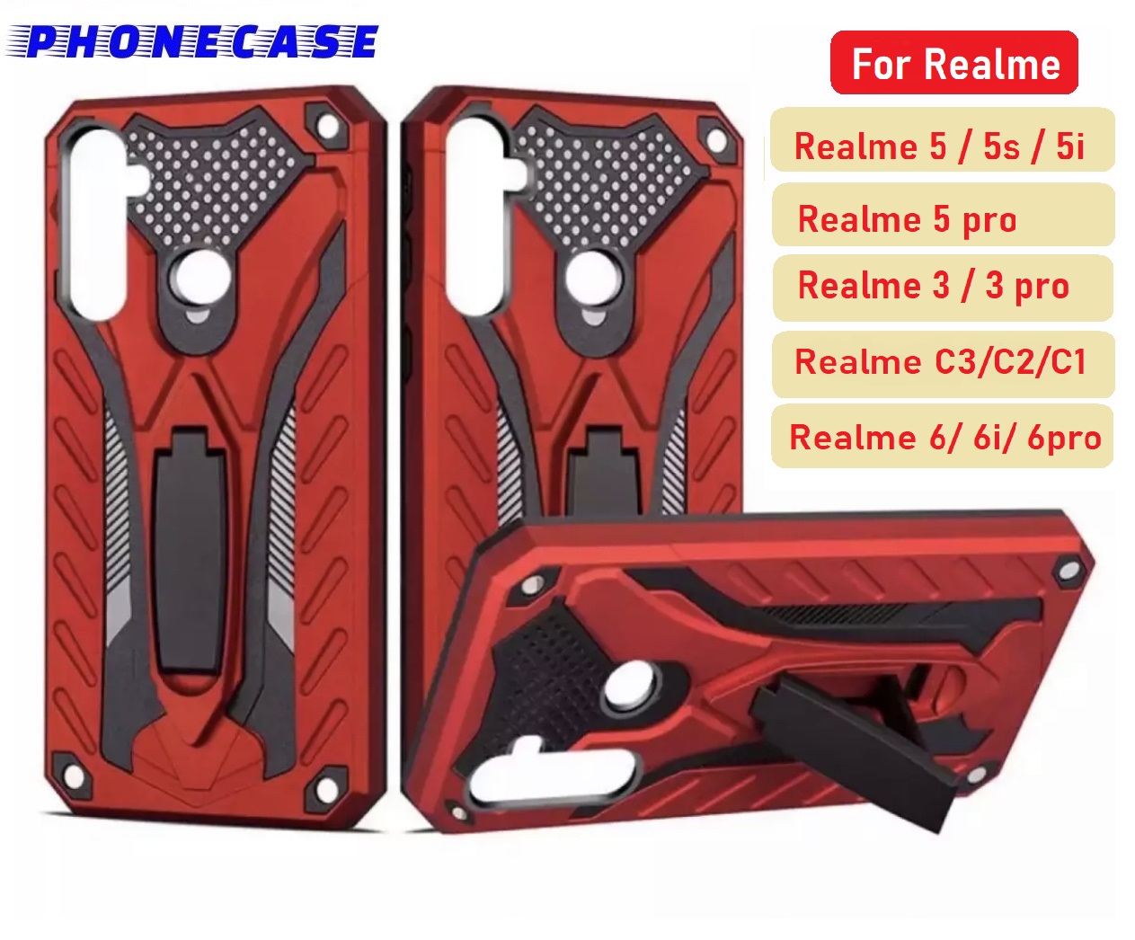 ❌ส่งไว❌Case Realme C11 Realme6i Realme6 Realme6pro Realme C3 C2 C1 Realme3 Realme3pro Realme5 Realme5s Realme5i Realme8 เคสเรียวมี เคส Realme C21 / C25 / C20 case เคสหุ่นยนต์ เคสกันกระแทก TPU CASE