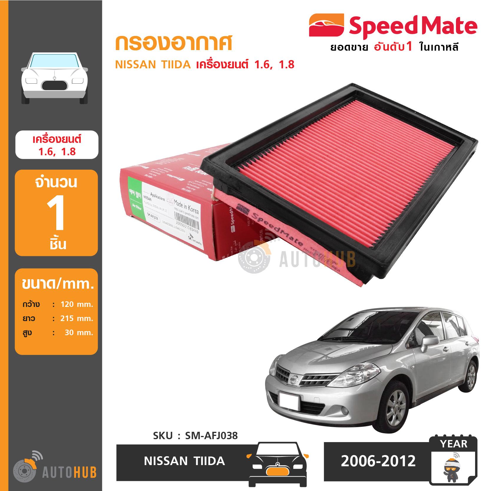 SPEEDMATE กรองอากาศ NISSAN TIIDA เครื่องยนต์ 1.6 ,1.8 ราคา 173 บาท*ส่งฟรี