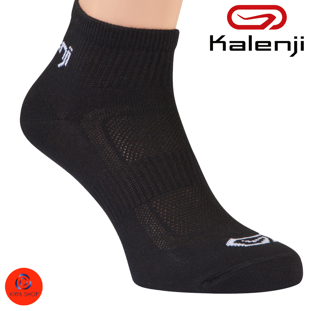 ถุงเท้า วิ่ง Kalenji  รุ่น EKIDEN Pack 3 คู่ สีดำ #Size EU39/42 ของแท้ 100%