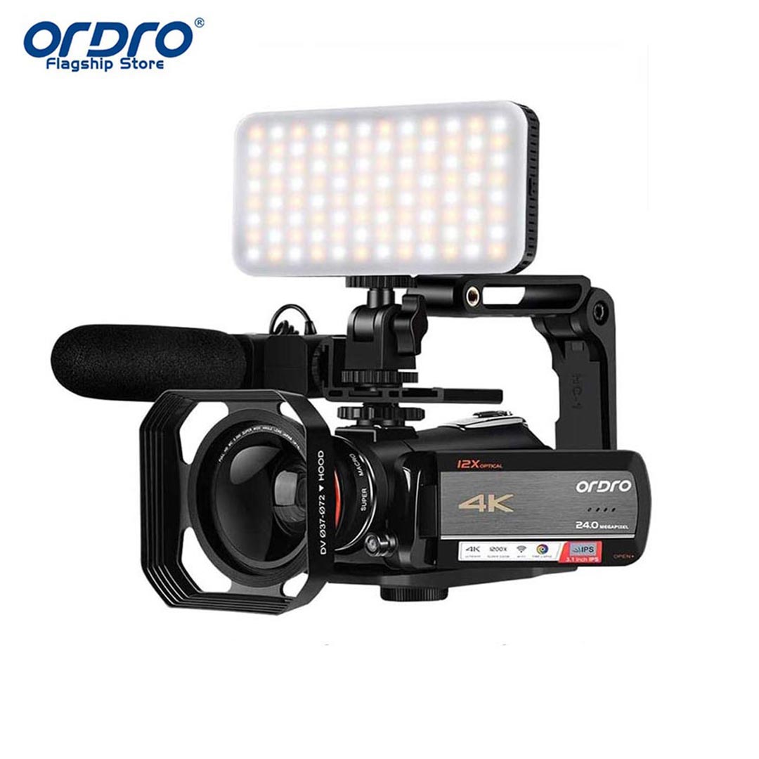 ORDRO HDR-AC5 4K Optical Zoom Camcorder Ultra HD WiFi Live Streaming Video Camera For YouTube Vlogging Camera Flagship Model ราคา 7,020 บาท*ส่งฟรี