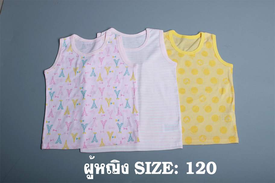 Babyonline(Y263)D5เสื้อกล้ามผ้าฝ้ายลายการ์ตูน