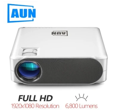 AUN โปรเจคเตอร์ Full HD AKEY6 1080P Home Cinema HDMI VGA 4K ประกันศูนย์