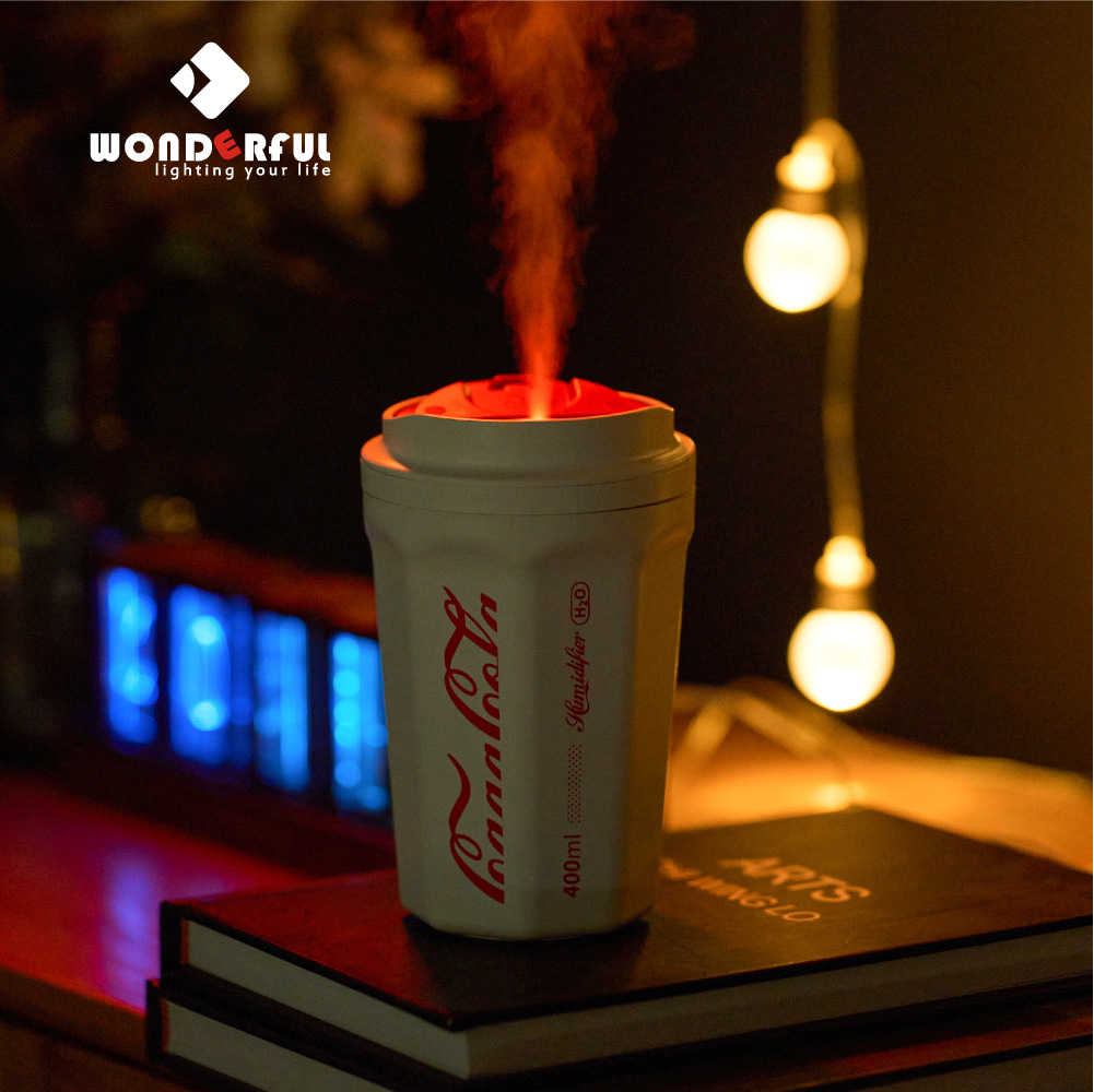 【Wonderful】 air humidifier 400ml Cola-Cup humidifier air purifier aroma machine spa creative gift ราคา 285 บาท*ส่งฟรี