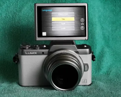 Panasonic GF7 Lumix DMC-GF7 camera White with 35mm MF Silver Lens, GF-7