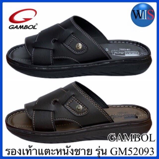 GAMBOL รองเท้าแตะหนังชาย รุ่น GM52093