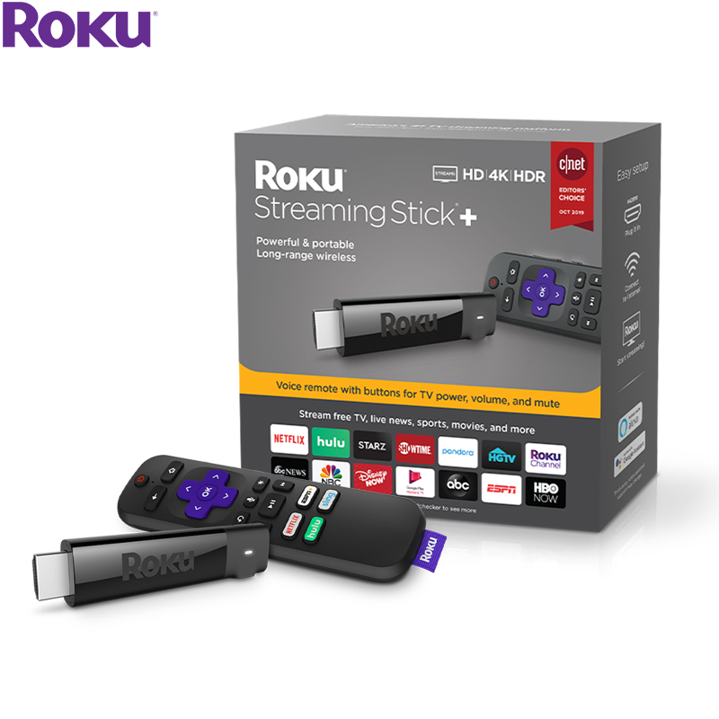 Roku-Streaming Stick+ 4K Streaming Media Player With Voice Remote เครื่องเล่นสตรีมมิ่ง ดูภาพยนตร์ได้มากกว่า 500,000 เรื่อง รองรับ iOS และ Android / Mac Modern