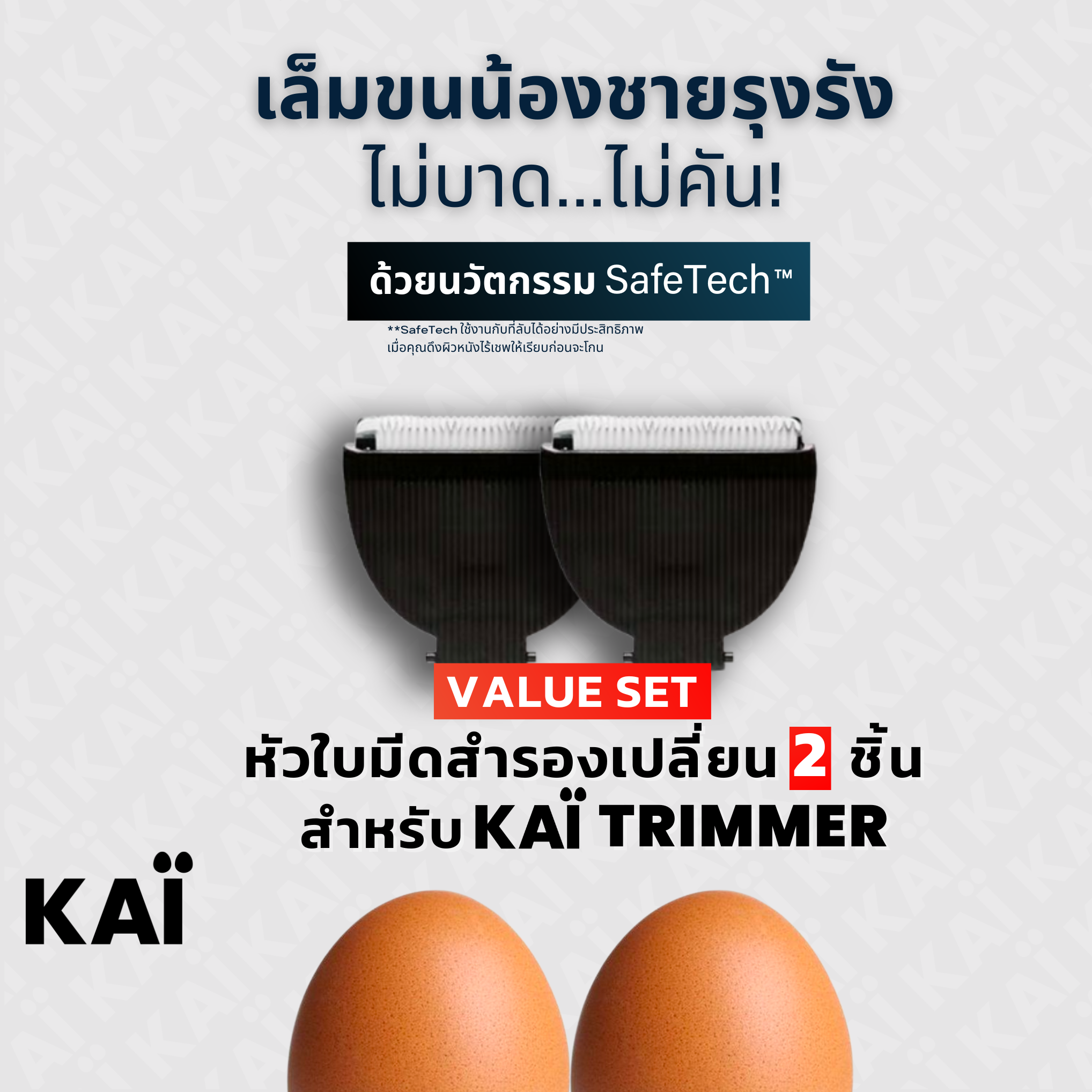 Value Set Kai Grooming Replacement Bladex2 Pieces Premium Replacement Razor Blade Heads ราคา 999 บาท*ส่งฟรี
