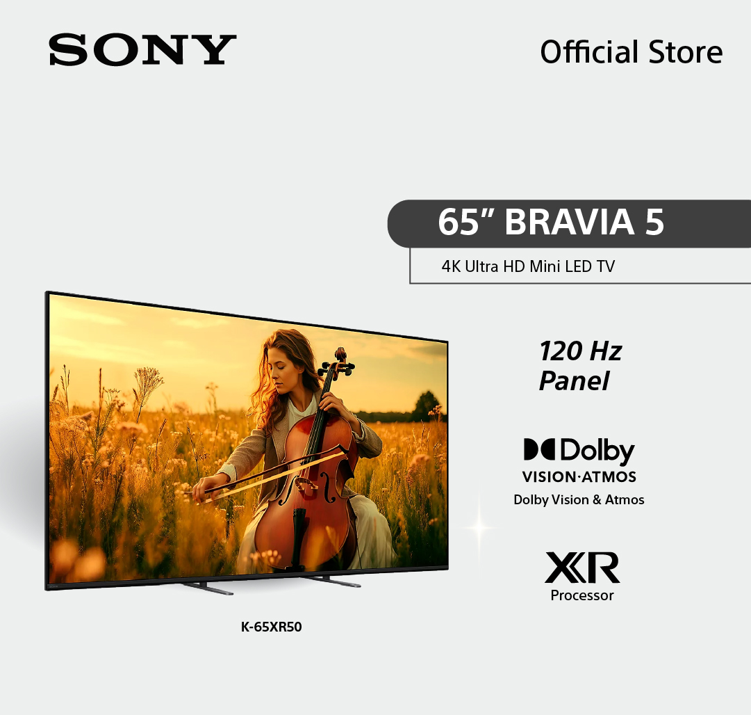 Sony Bravia 5 Tv 65 Inches Model K-65Xr50 Mini Led 4K Ultra Hd Smart Tv (Google Tv) | Xr Processor ราคา 47,490 บาท*ส่งฟรี