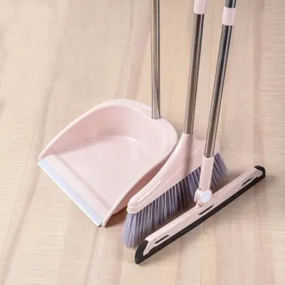 HOME Office Dustpan set, rust-proof steel with broom, NCL Canteen and cleaning products (2)