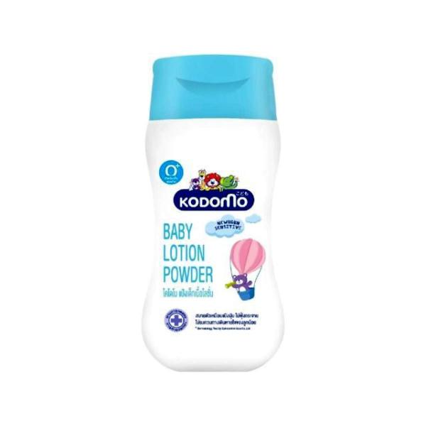 Lotion-KODOMO โคโดโม แป้งเด็กเนื้อโลชั่น ออร์แกนิค Baby Powder Lotion Newborn 180 มล.(สีฟ้า Blue) ราคา 75 บาท*ส่งฟรี