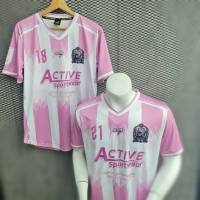 ใหม่ เสื้อกีฬาพิมพ์ลาย สีสวยๆเรียบๆ คอวีชายโค้ง ผ้าไมโคร Y-0146