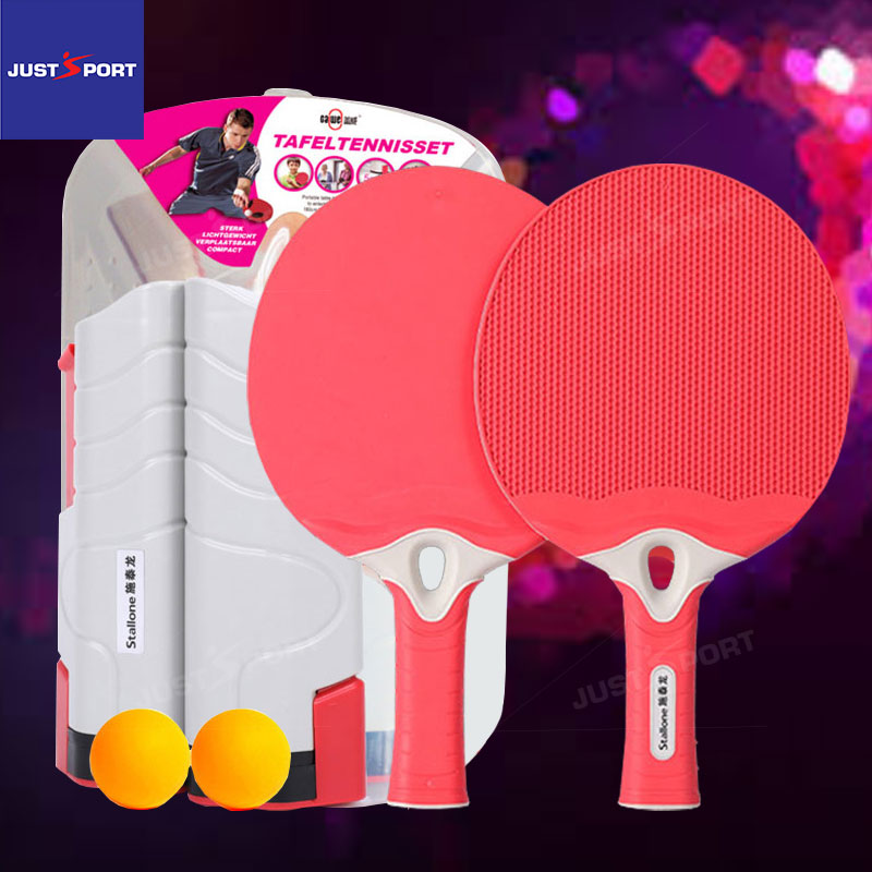 ไม้ปิงปอง ชุดไม้ปิงปอง พร้อมตาข่ายติดโต๊ะและลูกปิงปอง  Table Tennis Racket