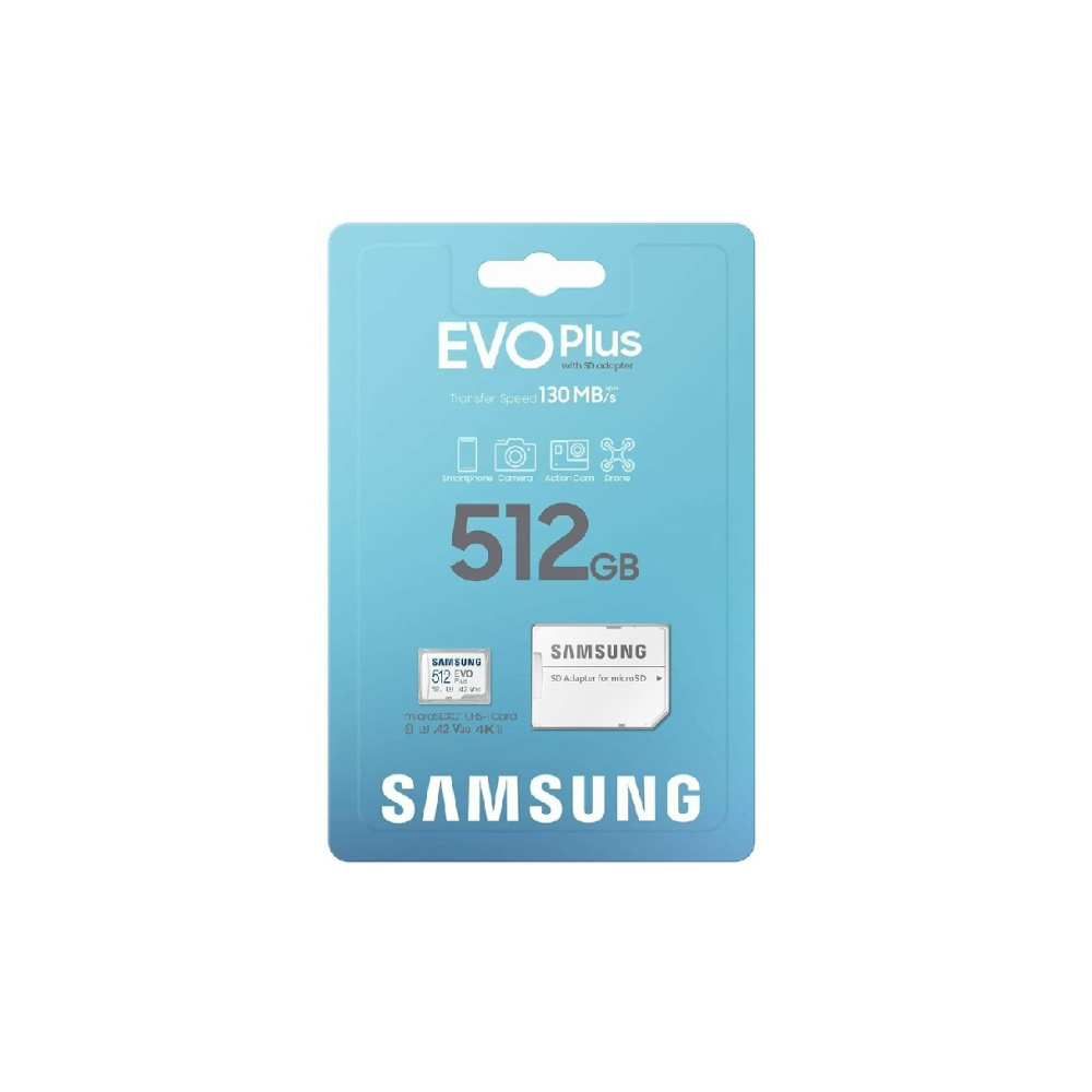 Samsung MicroSD EVO Plus 512GB UHS-I U3 ราคา 2,130 บาท*ส่งฟรี