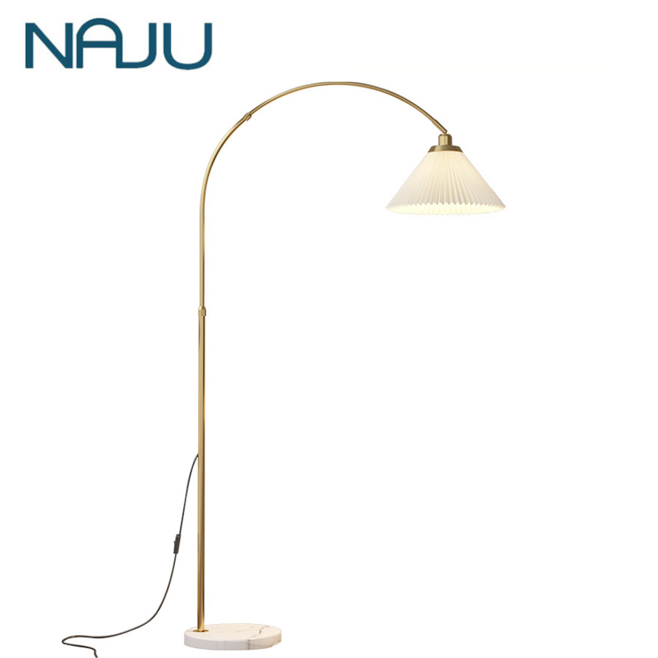 Naju Floor Lamps, Pleated Lamps, Curved Lamps, Floor Lamps Adjustable Height 150-180cm, E27 Lamp Socket, for Bedroom, Living Room. ราคา 1,799 บาท*ส่งฟรี