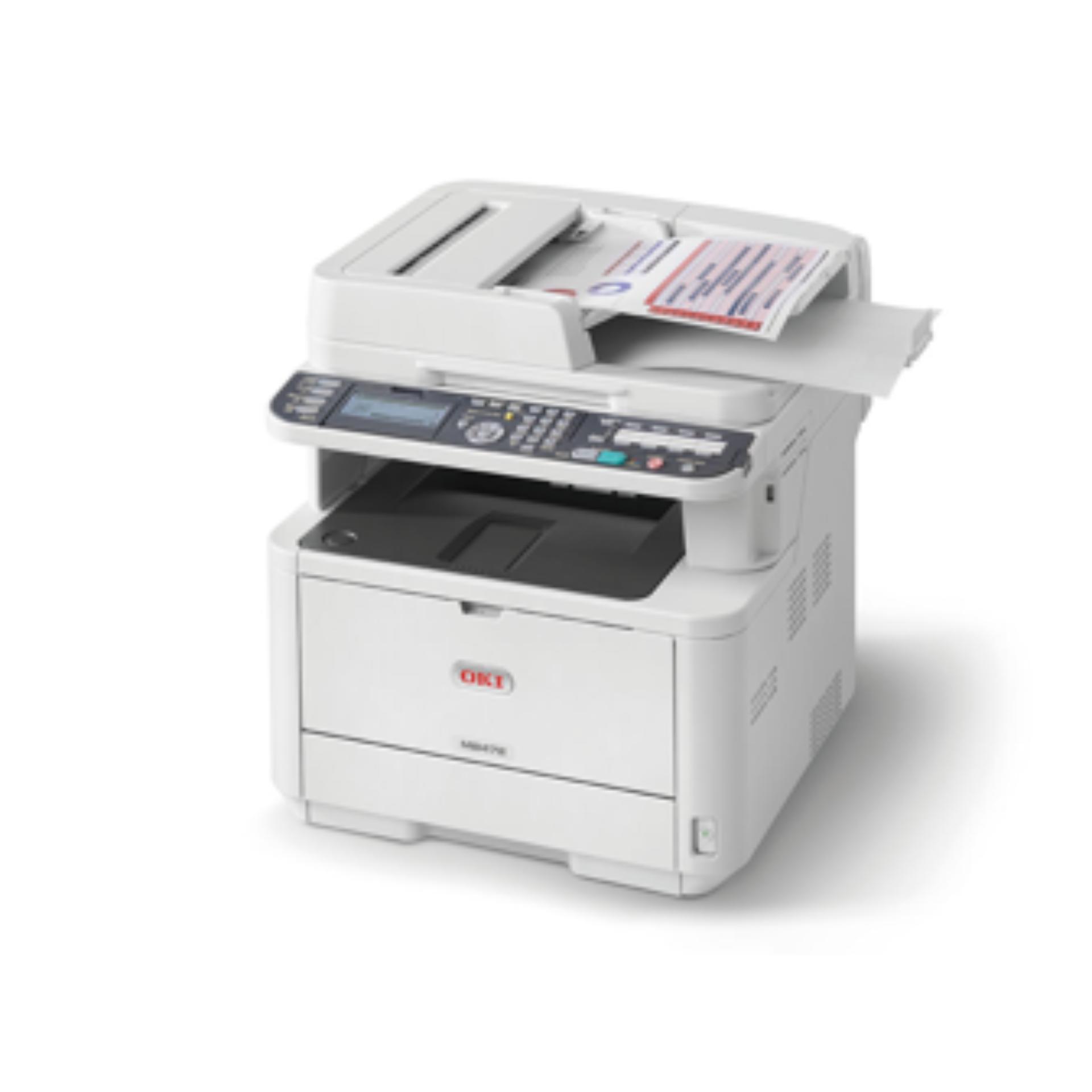 45762104-OKI MB472dnw Mono MFP Printer 4-in-1 (Print / Copy / Scan / Fax) เครื่องพิมพ์มัลติฟังก์ชั่นขาว-ดำ